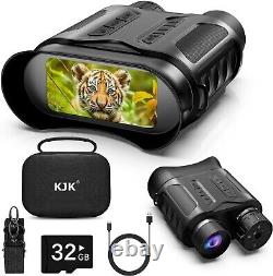 KJK Vision nocturne numérique infrarouge 4K, zoom numérique 5x, carte mémoire de 32 Go, pour adultes, NEUF.