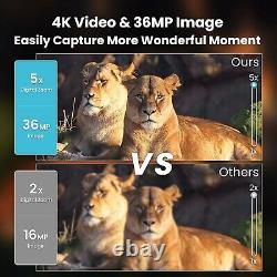 KJK Vision nocturne numérique infrarouge 4K, zoom numérique 5x, carte mémoire de 32 Go, pour adultes, NEUF.