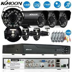 Kkmoon H. 265+ 4ch 1080p Dvr 5in1 Cctv 720p Système De Caméra De Sécurité Extérieure