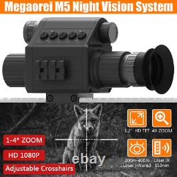 Lunette de vision nocturne Megaorei M5 pour la chasse en extérieur avec enregistreur vidéo infrarouge IR 850nm