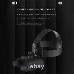 Lunettes de vision nocturne 3D IR 1080p infrarouge Jumelles NV pour les yeux nus Casque de tête