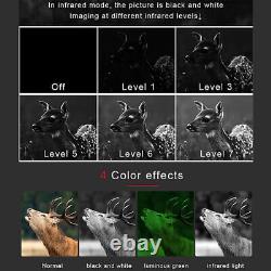 Lunettes de vision nocturne 3D de chasse avec jumelles numériques IR montées sur la tête rechargeables