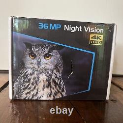 Lunettes de vision nocturne 4K, jumelles numériques infrarouges, carte 32 Go, batterie rechargeable