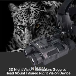 Lunettes de vision nocturne 850nm avec technologie infrarouge IR, jumelles de chasse 3D numériques.
