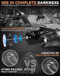 Lunettes de vision nocturne CREATIVE XP Jumelles numériques PRO Lentille infrarouge Noire NOUVEAU