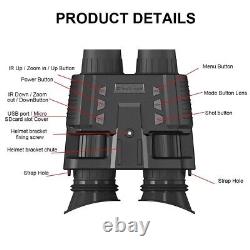 Lunettes de vision nocturne IR 850nm technologie infrarouge Jumelles de chasse numériques en 3D