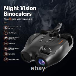 Lunettes de vision nocturne IR montées sur la tête 850nm Jumelles de chasse vidéo numérique HD PVR