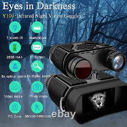 Lunettes de vision nocturne et jumelles de vision nocturne pour l'obscurité totale, infrarouge numérique