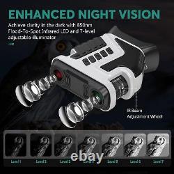 Lunettes de vision nocturne, jumelles de vision nocturne 4K infrarouge numérique avec 1300ft