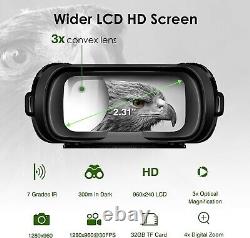 Lunettes de vision nocturne numérique HD IR NVG binoculaires avec caméra 1080p et enregistreur DVR de 850 nm