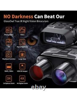 Lunettes de vision nocturne numériques 1080P avec une mémoire de 32 Go pour une surveillance totale dans l'obscurité