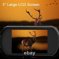 Lunettes de vision nocturne numériques avec écran de visualisation de 3 pouces et carte SD de 64 Go.