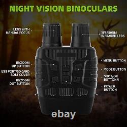 Lunettes de vision nocturne numériques pour obscurité totale, jumelles de vision nocturne