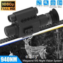 Mégaorei 940nm 1080P Vision Nocturne IR Lunette de Visée Optique Vision Nocturne pour la Chasse 400m