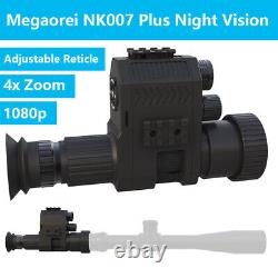 Mégaorei Monoculaire de vision nocturne numérique 1080P avec caméra infrarouge pour fusil de chasse