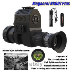 Megaorei NK007S Lunette de visée numérique pour fusil avec vision nocturne montée, viseur de chasse, infrarouge HD 850 nm.