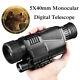 Monoculaire De Vision Nocturne Infrarouge Dcv 3.7m 200m 5x40mm Avec Télescope Numérique