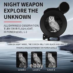 Monoculaire de vision nocturne à infrarouge avec caméra HD 1080P et télescope de chasse numérique 940nm