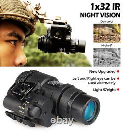 Monoculaire de vision nocturne infrarouge IR NVG 1X32 Optique numérique pour casque tactique