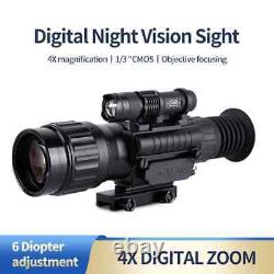 Monoculaire de vision nocturne infrarouge avec télémètre numérique 4X 50mm pour la chasse et l'observation de la faune