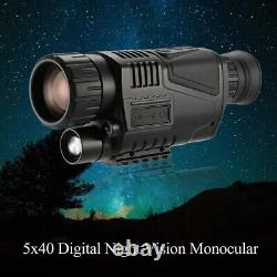 Monoculaire de vision nocturne infrarouge numérique avec grossissement 8X et distance de vision de 200 mètres.