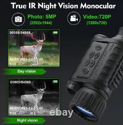 Monoculaire de vision nocturne numérique Bestguarder pour adultes, vrai illuminateur infrarouge