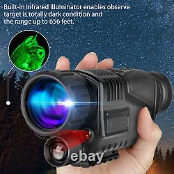 Monoculaire de vision nocturne numérique HD à infrarouge 850 nm avec zoom 5X40 et caméra vidéo IR