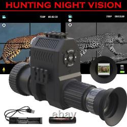 Monoculaire de vision nocturne numérique avec caméra infrarouge 720P pour la chasse au fusil.