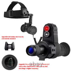Monoculaire de vision nocturne numérique avec casque et réticule croisé, lunette infrarouge 7X pour la chasse