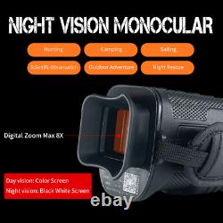 Monoculaire de vision nocturne numérique avec enregistrement photo vidéo 1080P et zoom 8X vision nocturne
