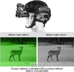 Monoculaire de vision nocturne numérique et caméscope infrarouge de vision nocturne avec montage sur casque.