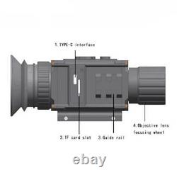 Monoculaire de vision nocturne pour la chasse avec infrarouge 850 nm, zoom 1-4x, viseur de lunette de visée pour fusil, télescope