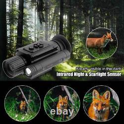 Monoculaire de vision nocturne pour la chasse avec infrarouge 850 nm, zoom 1-4x, viseur de lunette de visée pour fusil, télescope