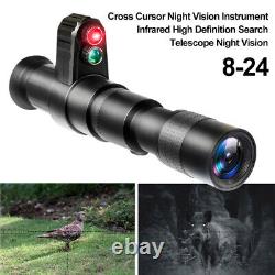Monoculaire infrarouge de vision nocturne avec caméra IR à zoom numérique 8-24X pour la chasse