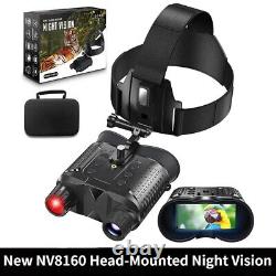 NV8160 Jumelles de vision nocturne montées sur la tête Infrarouge numérique infrarouge 1080P