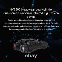 NV8300 Jumelles de vision nocturne numérique 1080P avec zoom binoculaire 32Go IR 850nm casque NVG