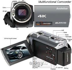 Prime 4k Ultra Hd 16x Zoom Numérique 48mp Infrarouge Vidéo Caméscope Kit Caméra