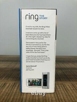 Ring Pro Video Doorbell 1080p Hd Vidéo Avec Les Alertes Activées De Mouvement Brand New