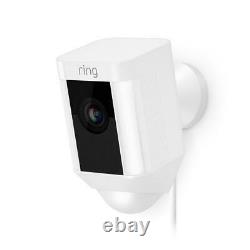 Ring Spot Light Cam Wired Outdoor Rectangle Caméra De Sécurité En Blanc