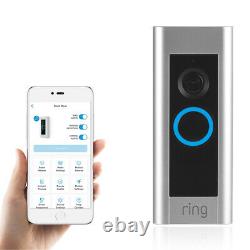 Ring Video Doorbell Pro Wi-fi Hardwired Hd Caméra Vision De Nuit, Fonctionne Avec Alexa