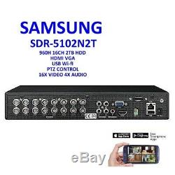 Samsung Sdr-5102n 16 Canaux Dvr Sécurité Avec Disque Dur De 1 To Pour Sds-p5102 / P5122 / P5082