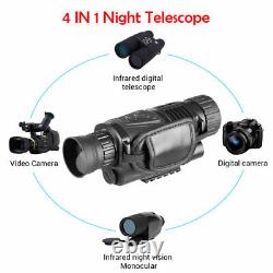 Téléscope De Vision De Nuit De Chasse Numérique Portable Ir Camera Video Record Monoculaire