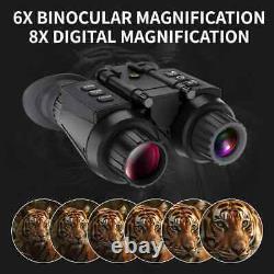 Télescope binoculaire monté sur la tête avec zoom numérique 8X, vision nocturne infrarouge UHD 4K pour la chasse
