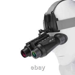 Télescope binoculaire monté sur la tête avec zoom numérique 8X, vision nocturne infrarouge UHD 4K pour la chasse