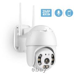 Tmezon 1080p Wi-fi Sans Fil Caméra De Sécurité Dome Extérieure Intérieure Ptz Cctv System