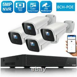 Toguard 5mp Poe Home Security Ip Camera System 8ch Nvr Outdoor Ir Night Vision