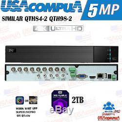 Tvt Similaire (q-see Qth98-2) 8 Canaux Dvr Hd 1080p 2to Tb Purple Multiformato