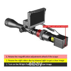 Utilisation jour nuit DIY Vision nocturne Scope caméra numérique avec écran LCD 4.3 et torche infrarouge.