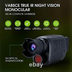 Vabsce Digital Night Vision Monoculaire Pour 100% Darkness 1080p Full Hd Video L