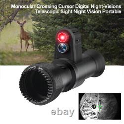 Viseur télescopique numérique à zoom 4X avec vision nocturne monoculaire pour la chasse avec curseur de croisement